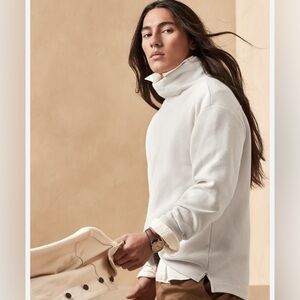Puma White Turtleneck Sweater with Relaxed Fit